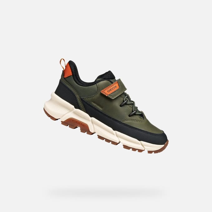 GEOX FLEXYPER PLUS ABX JONGENS Sneakers - MILITAIR GROEN - Maat 32