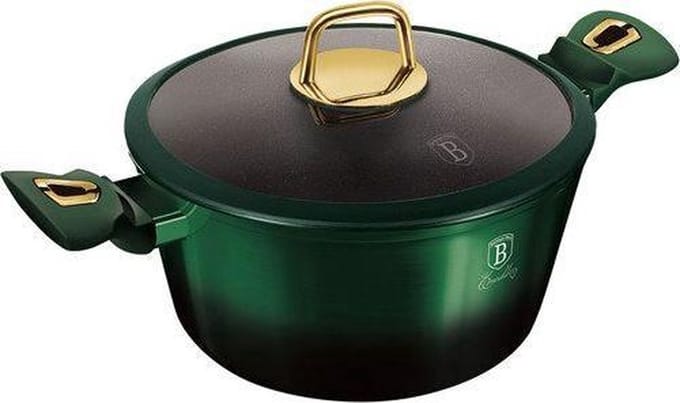 Berlinger Haus 6059 - Braadpan met titanium coating - 28 cm - met deksel - Emerald Collection