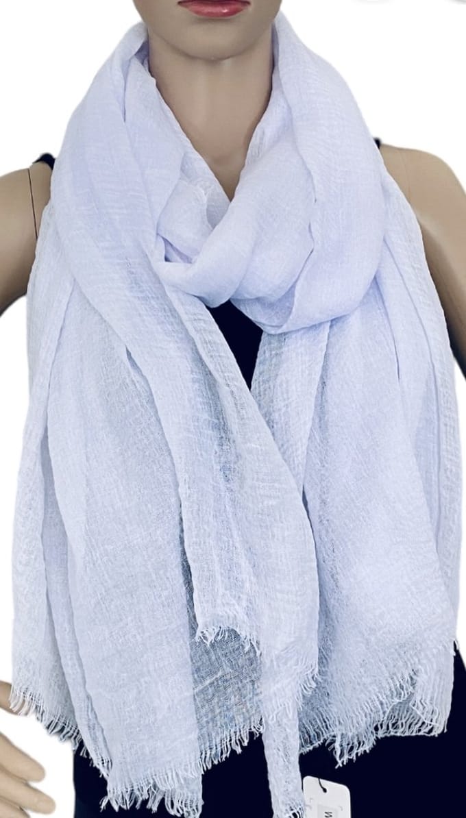 Dames effen kleur sjaal 49# Original White
