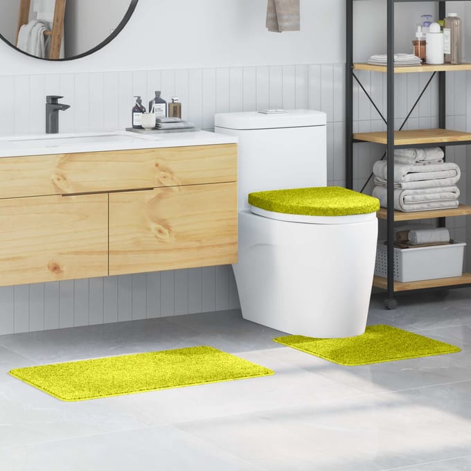 vidaXL - Antislip - Badmat - Set - 3 - st - Groen - 50 - x - 80 - cm - PP