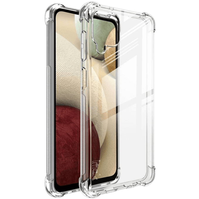 Imak Samsung Galaxy A12 Airbag Shockproof Hoesje mét Screenprotector Transparant