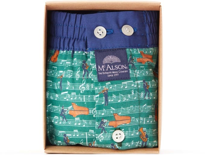 McAlson Boxershort - Green jazz (M) muziek