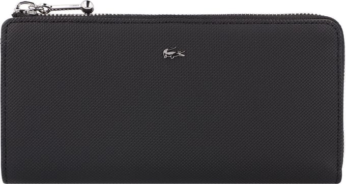 LACOSTE portemonnee Daily City Slim Zip Wallet Noir zwart