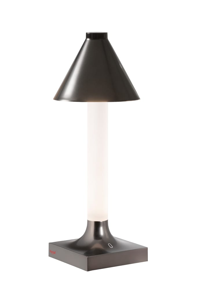Kartell Goodnight oplaadbare tafellamp met diffuser - titaan glanzend