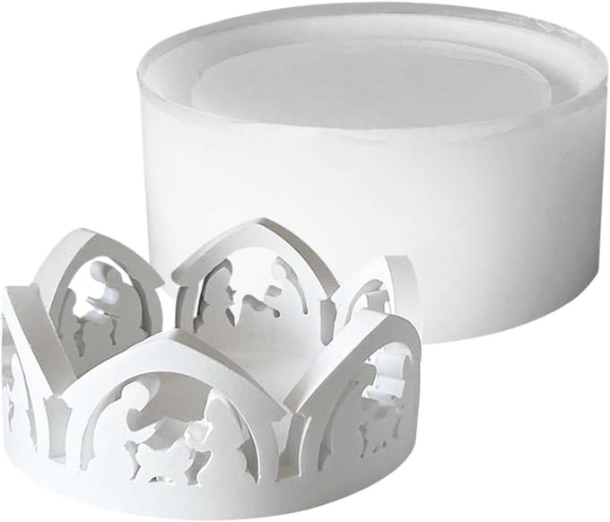 Kaarsenhouder Vorm - Hars Mallen - Decoratief Knutselen - Herbruikbaar Siliconen - 14 cm - Grijs
