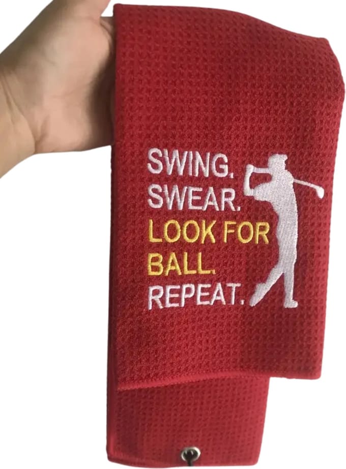 Livano Golf Handdoek - Golfhanddoek - Golf Accessoires - Towel - Comfortabel - Grappige Tekst
