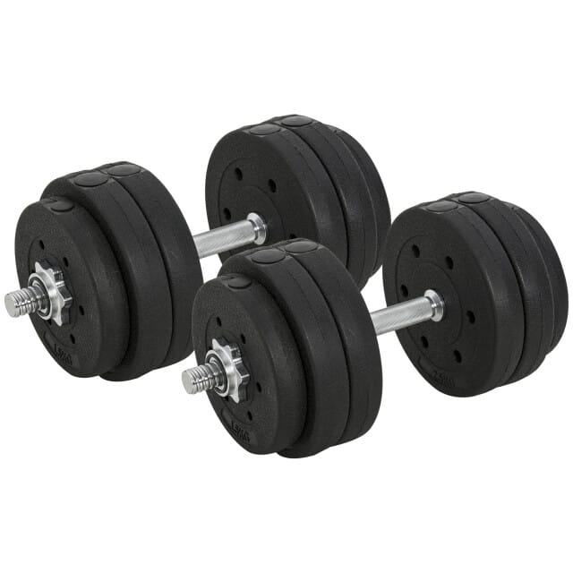 4goodz Homcom halterset 30kg thuistraining dumbels