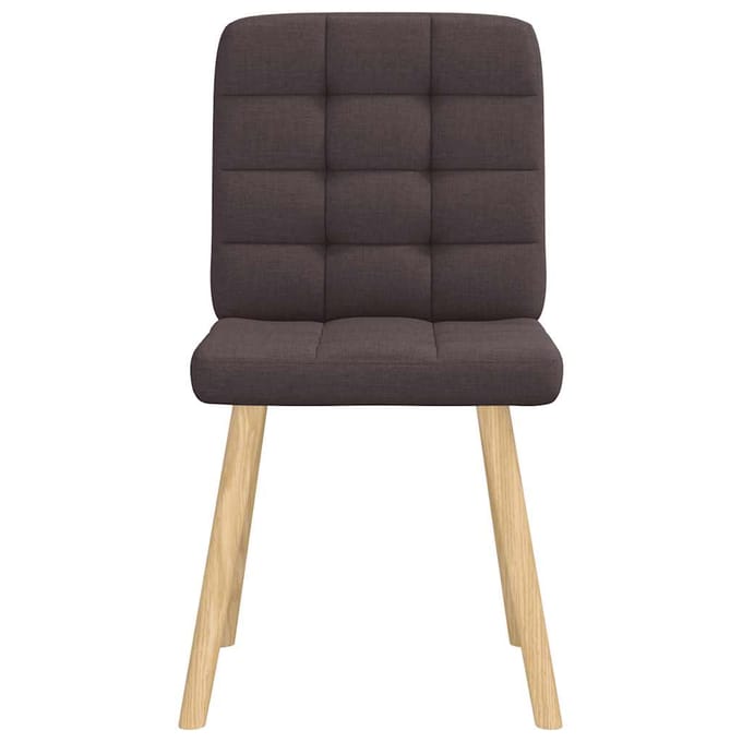 vidaXL Eetkamerstoelen 2 st stof donkerbruin