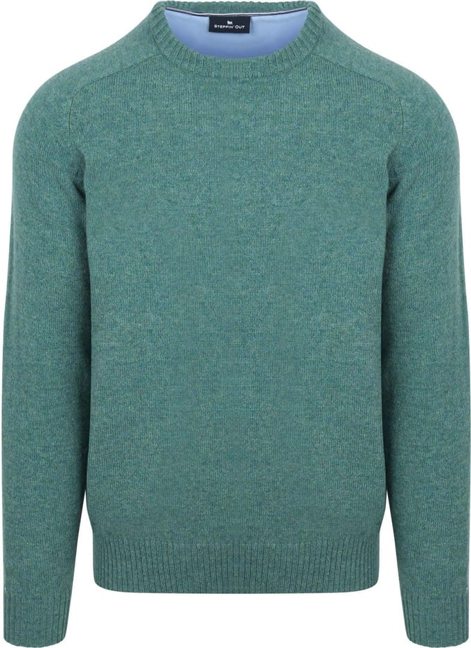 Steppin' Out Trui Lamswol Aqua Groen - Maat XXL - Heren