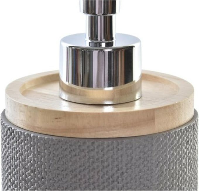 Items Zeeppompje/dispenser - 2x - klassiek - grijs - polystone - 8 x 18 cm - lotionpompje - keuken/badkamer/toilet