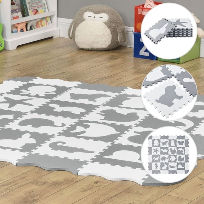 Kinderpuzzelmat - Timon - 36-delig - Bestaande uit letters & cijfers