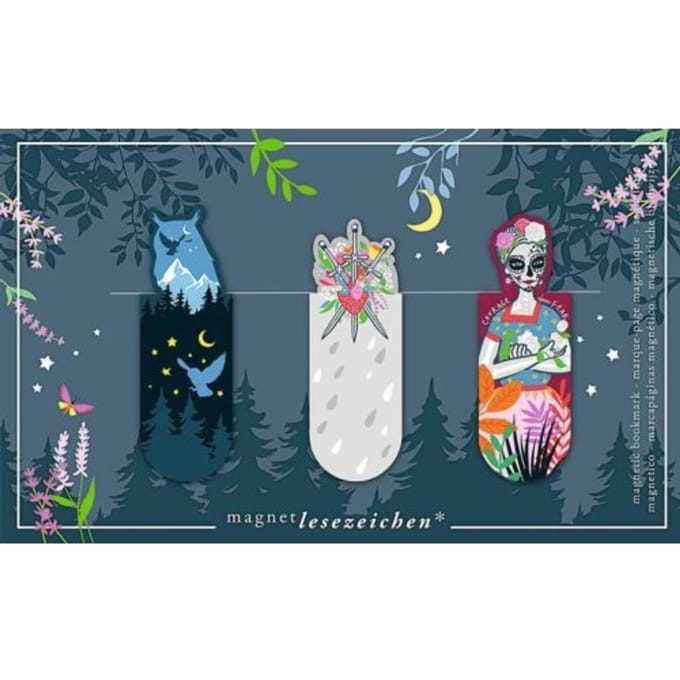 Magnetische boekenlegger - Mystic Night - Set van 3 - 2,1x5,5cm