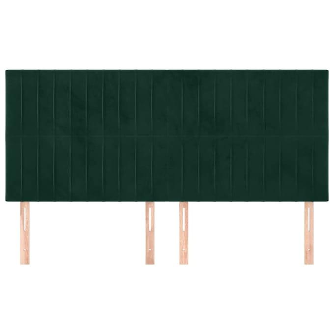 vidaXL - Hoofdbord - donkergroen - 160x5x118/128 - cm - fluweel