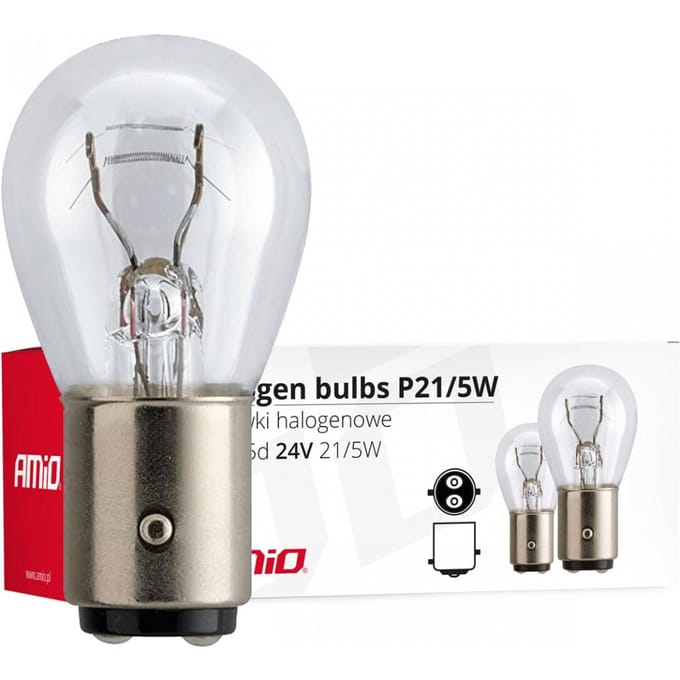 Halogen bulbs P21/5W BAY15D 24V 21W/5W 10 pcs. (E4) AMIO-01007