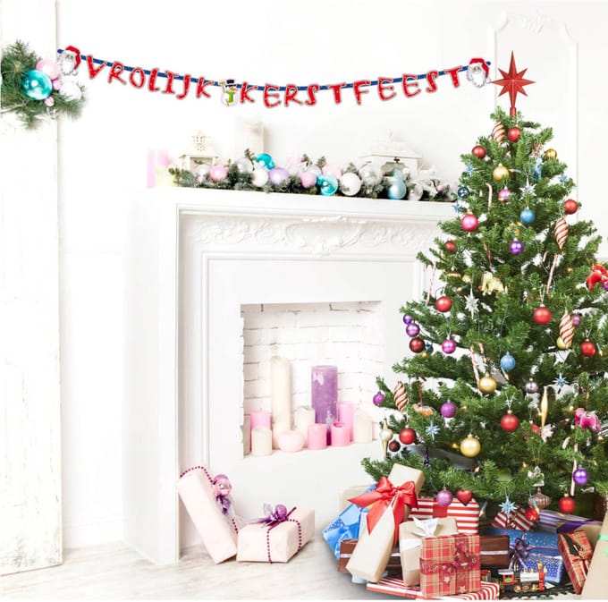 Folat - Letterslinger Vrolijk Kerstfeest (3 meter)