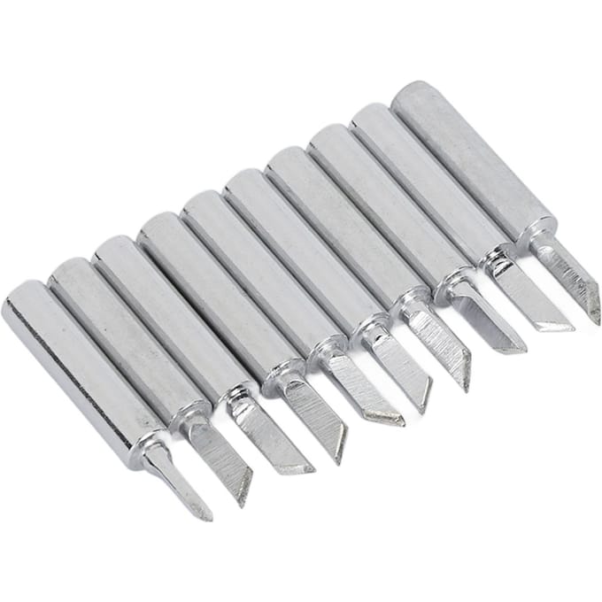 10 Pièces Pointes de Fer à Souder de Rechange Station de Soudure Électrique Accessoires d'Équipement de Soudage avec Trou