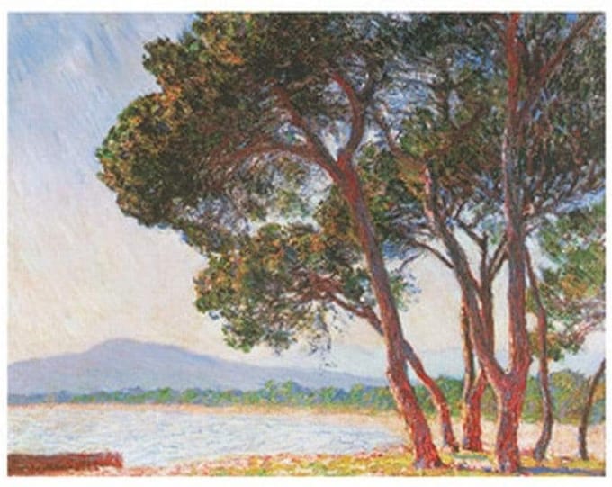 Kunstdruk Claude Monet - La plage de Juan-Les-Pins 80x60cm