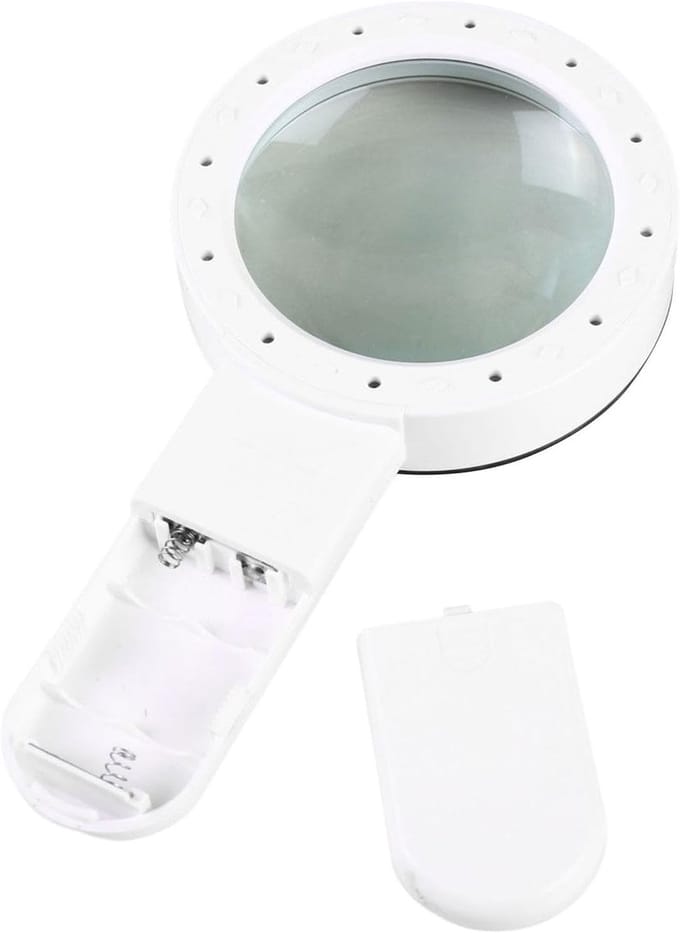 Vergrootglas met Licht - Leesloep Verlichting - Duidelijk Lezen - 12 Heldere LED's - 30x Vergroting