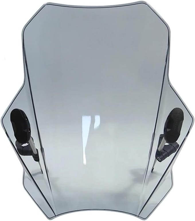 Motorfiets Windscherm - Winddeflector Motor - Comfortabel Rijden - Verbetert Windbescherming - Universele Pasvorm - Grijs