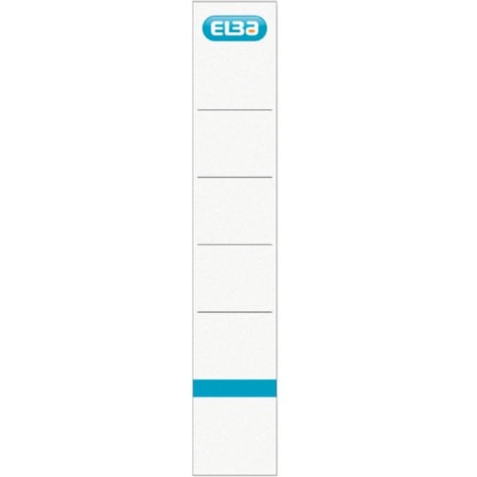 Rugetiket Elba smal 34x190mm zelfklevend wit/blauw 10 stuks