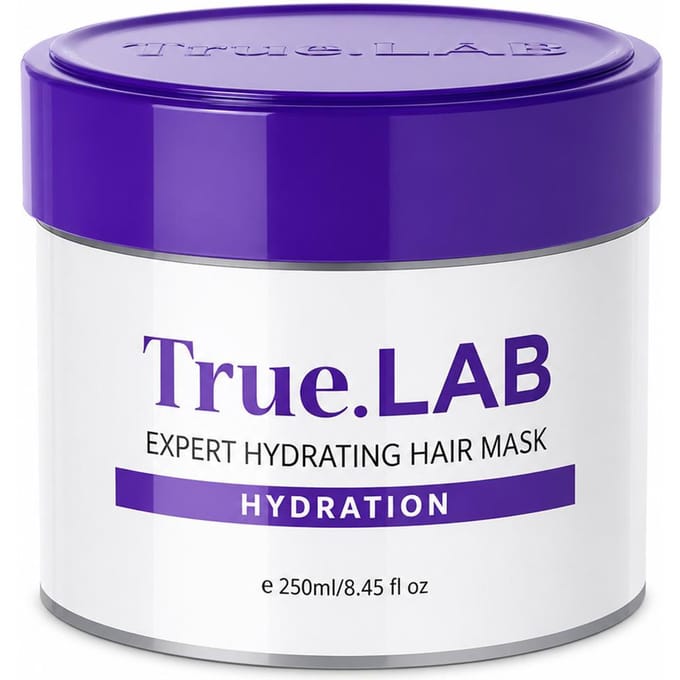 true.lab Expert Hydraterend Haarmasker 250ml Diepe Vocht Herstel Haarbehandeling purple