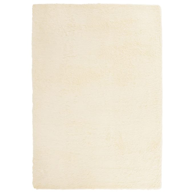 vidaXL - Hoogpolig - vloerkleed - NAVARRA - 120x170 - cm - polyester - crèmekleurig
