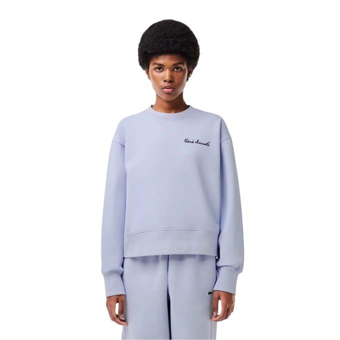 Lacoste Dames/Dames Belettering Relaxed Fit Sweatshirt (Blauw)