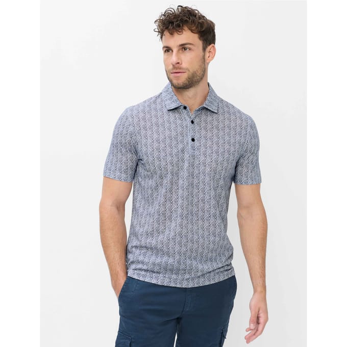 Brax Heren Poloshirt  Style PEPE navy, donkerblauw, maat S