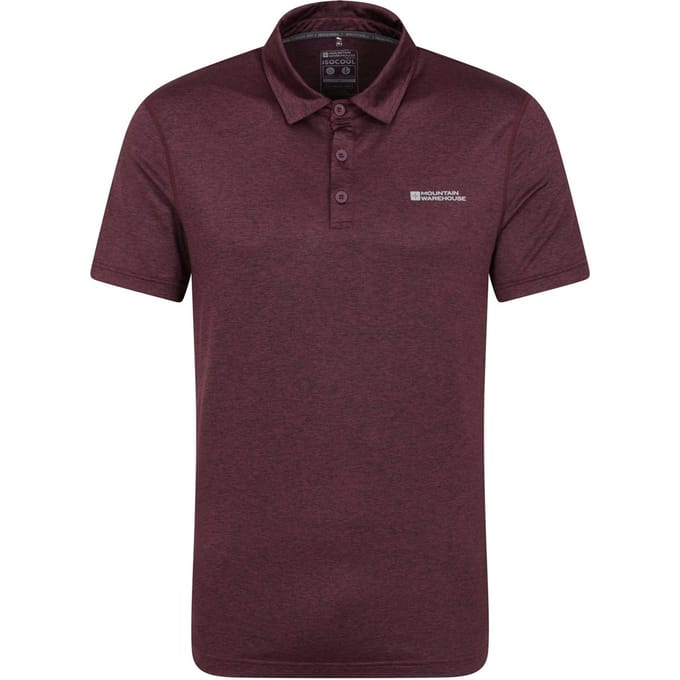 Mountain Warehouse Heren Deuce IsoCool Poloshirt (Dusky Wijn)