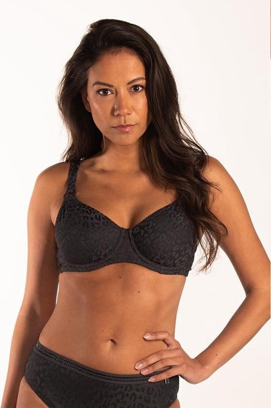 Beachlife - Maat 38F - Textured Leo Bikinitop met beugel Dames