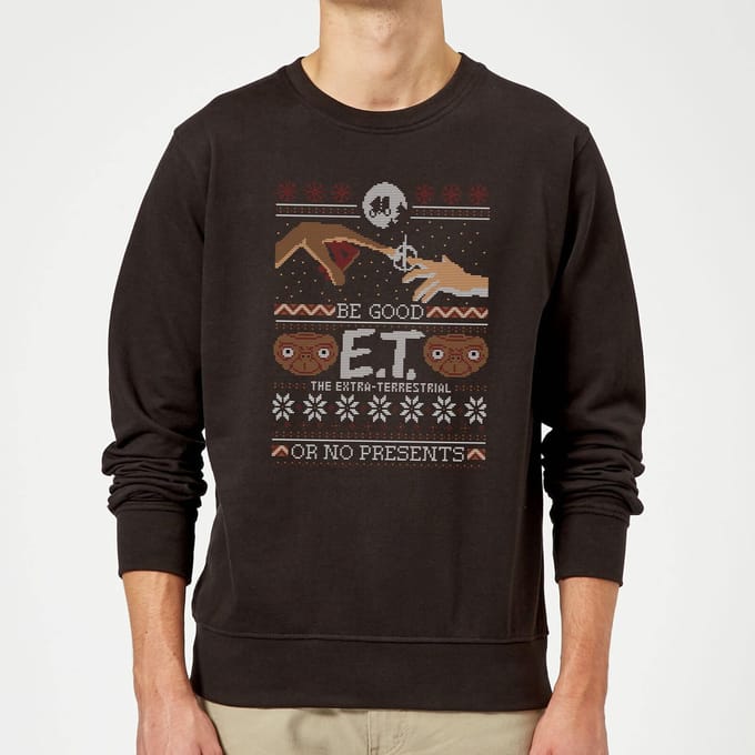 E.T. the Extra-Terrestrial Be Good Or No Presents Kersttrui - Zwart - L