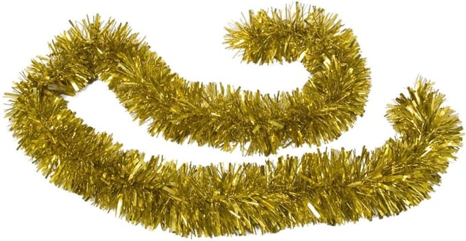 Kerstslingers - glitter goud - folie - 180 x 12 cm - extra brede slinger/kerstboom versiering