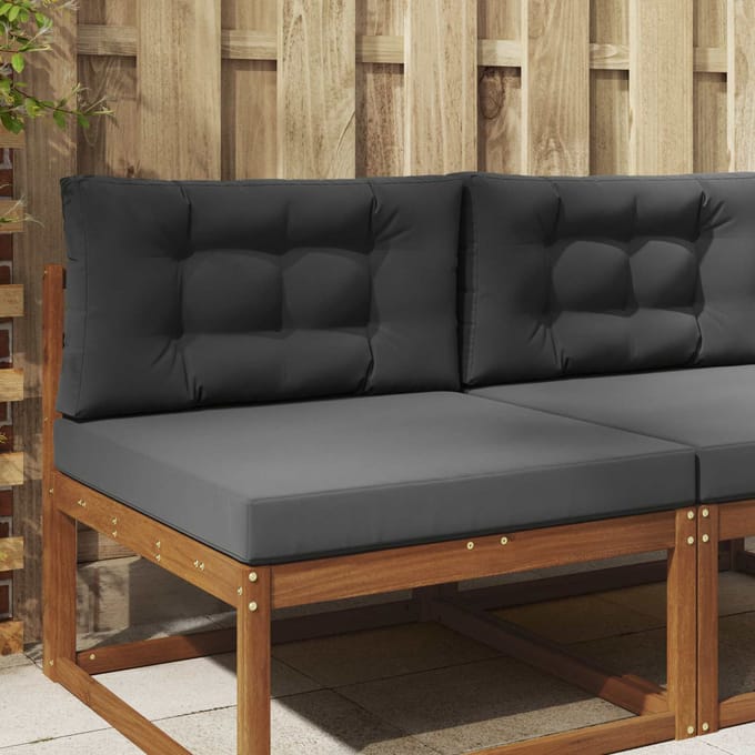 vidaXL - Buitenbankkussen - Polyester - Antraciet - 80 - x - 80 - cm