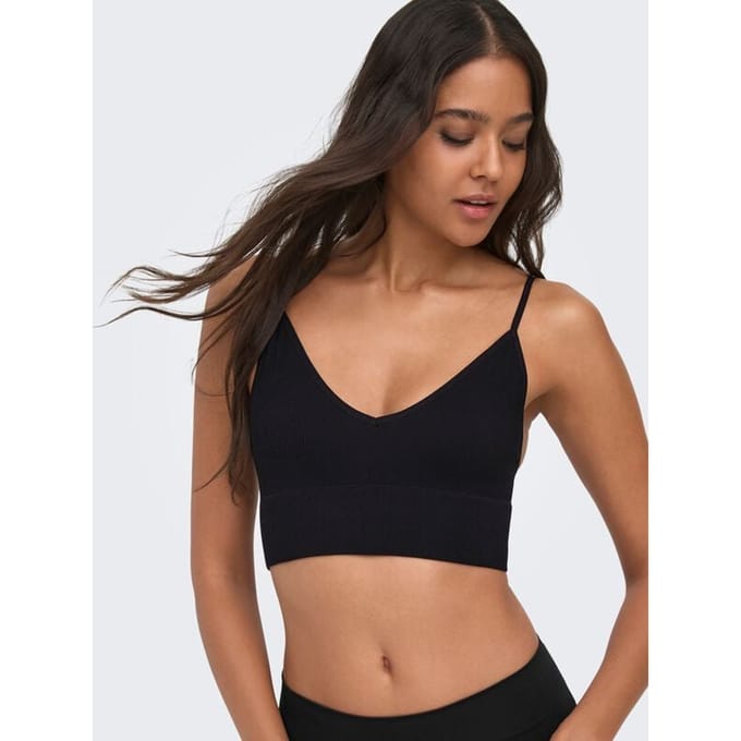 ONLY ONLVICKY  RIB SEAMLESS V-NECK TOP NOOS Dames Ondergoed - Maat S/M