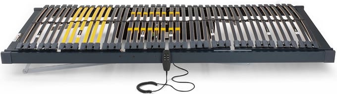 Beter Bed Bossflex 600 Lattenbodem 70 x 200 cm - Elektrisch Verstelbaar - Bedbodem - Draadloos - Max. 120kg - Antraciet/Geel