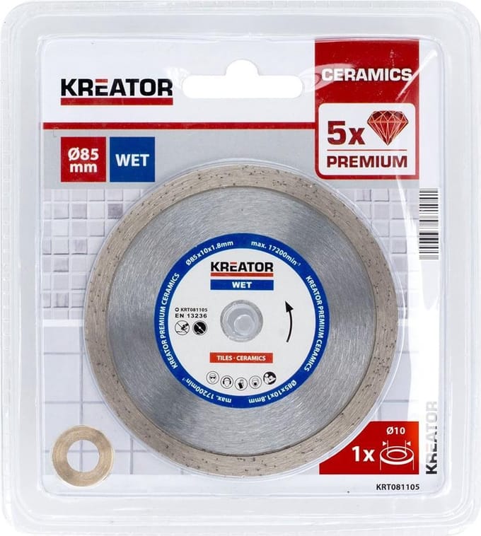 Kreator KRT081105 Diamantschijf Ø85 mm - Premium - nat