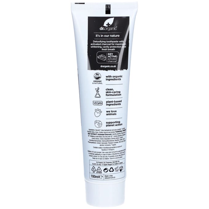 Dr. Organic Activated Charcoal Extra Whitening Toothpaste 100 ml
