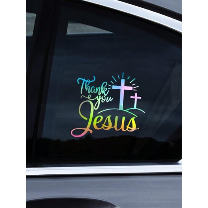 Slogan Grafische Autosticker one-size veelkleurig