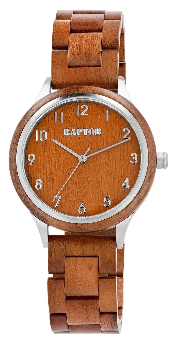 Raptor herenhorloge zebrahout Cedric, mineraalglas