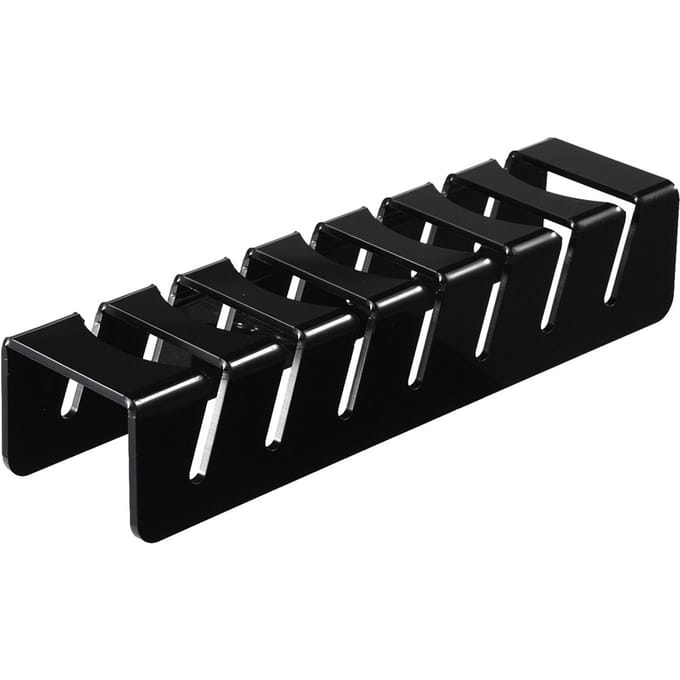 Acryl Hoeden Organizer Stand Ruimtebesparende Baseball Cap Organizer voor 7 Petten Geen Installatie Nodig 1PCS zwart