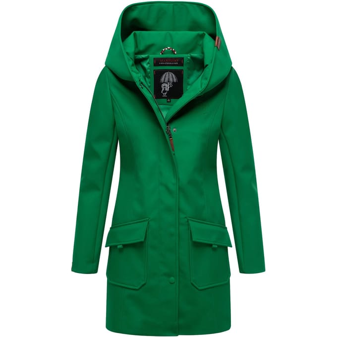 Marikoo dames softshelljas – Mayleen, waterafstotend met capuchon