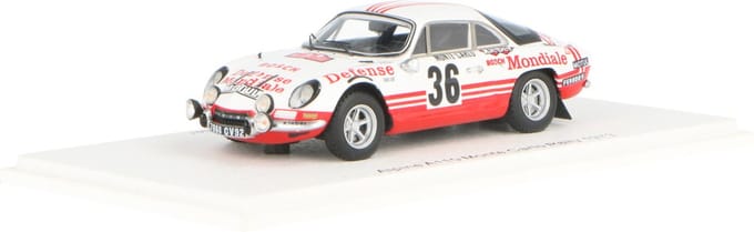 Spark Alpine A110 1973 Monte Carlo Rally 1/43 #36 B.Wollek/P.Thimonier gray