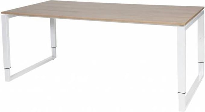Verstelbaar Bureau - Plus 180x90 Havana Kersen - wit frame