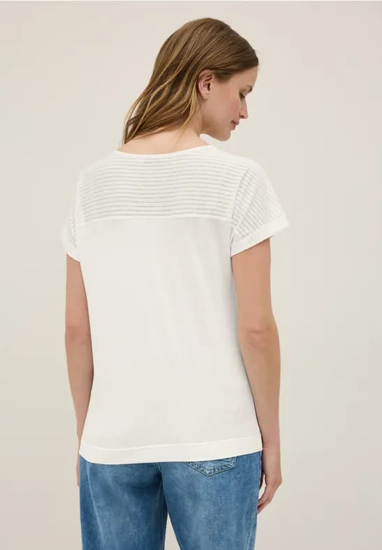 Shirt met burn-out details