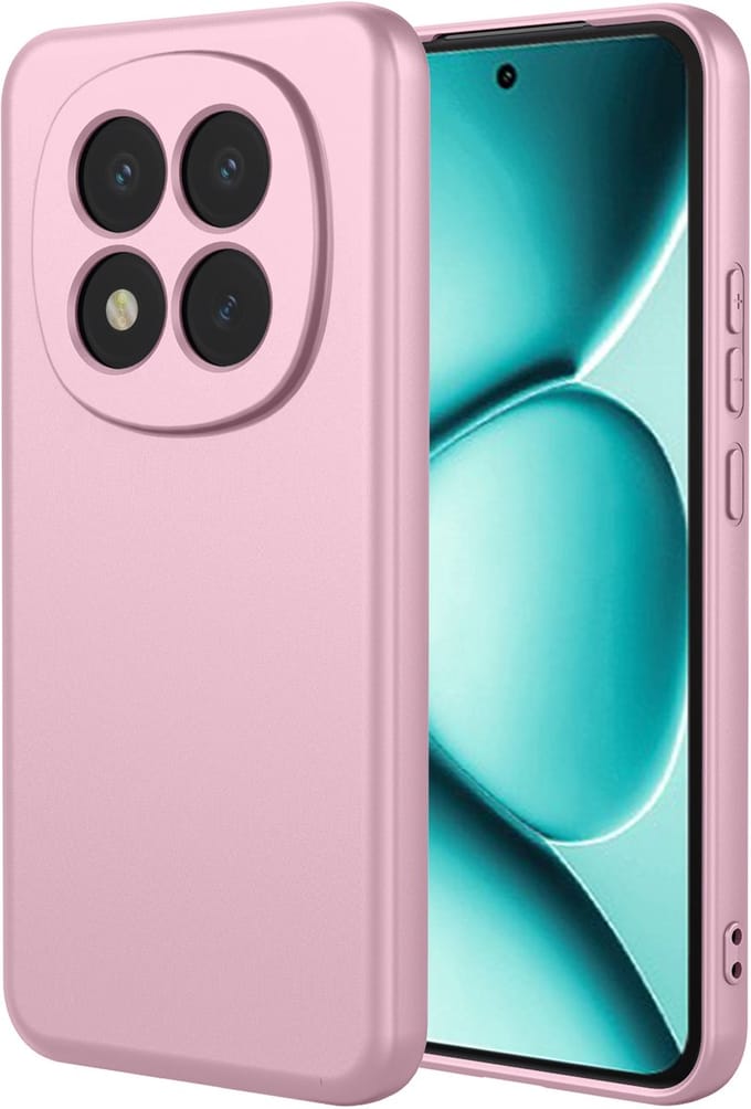 MobyDefend Hoesje - Geschikt voor Xiaomi Redmi Note 15 Pro Plus 5G - Matte Siliconen Backcover - Licht Roze