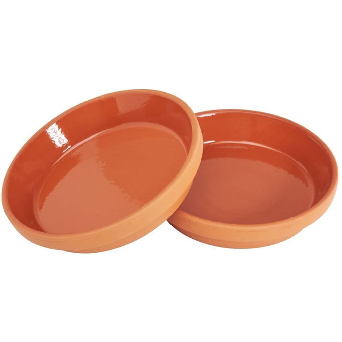 Terracotta-onderplaat - Binnen-Ø 12 cm, 2 stucks