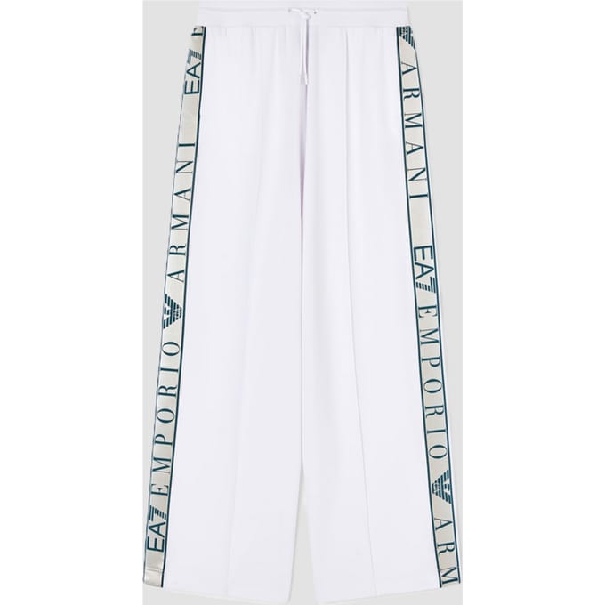 witte vrouw technische stof broek