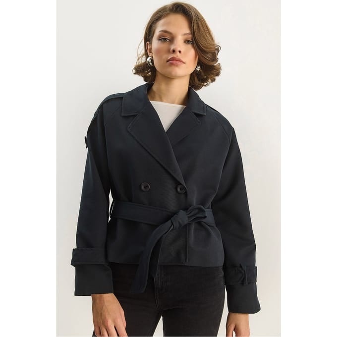 Overmaatse Trenchcoat met Striksluiting