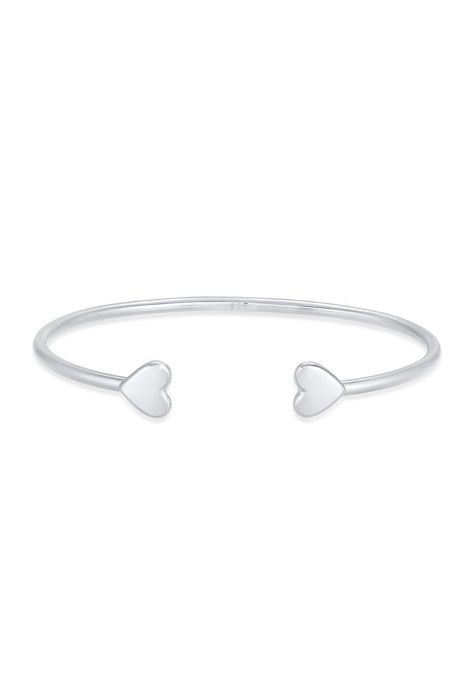 Elli PREMIUM - Armband - Armreif Offen Herz Liebe Love Valentin 925 Silber - Dames