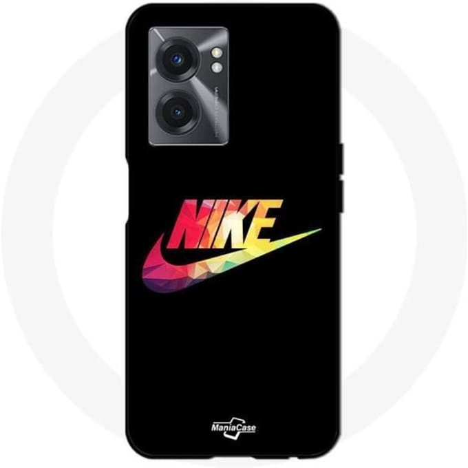 Coque - MANIACASE - Realme V23 - Souple - Nike logo coloré - Noir noir